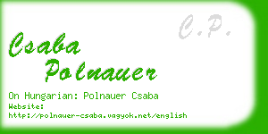 csaba polnauer business card